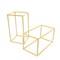2pcs Square Gold Column Stand Wedding Party Venue Decorative Rack Metal Holder